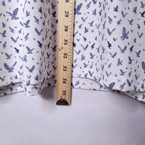 Greyson Polo Shirt Mens XL White Eagle Print AOP Golf Performance - Picture 7 of 12